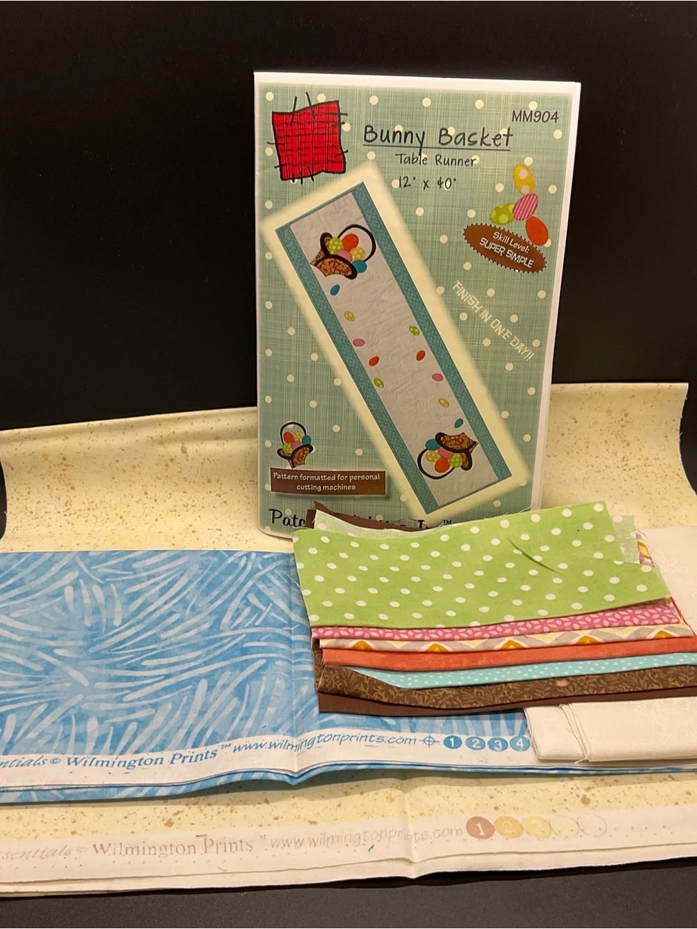 Bunny Basket Table runner Kit NEW Instructions Fabric Patch Abilities